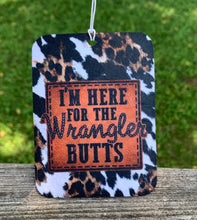 Load image into Gallery viewer, Wrangler Butts Car Coaster and Felt Freshener
