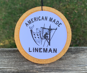 American Made Lineman Car Freshener